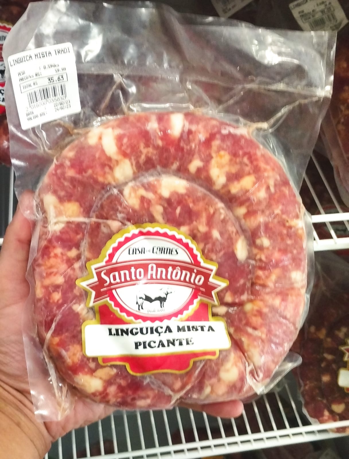 LINGUIÇA MISTA PICANTE- PESO 594G